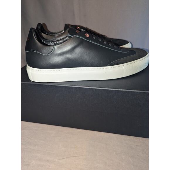 Good Man Brand shoes size 10 black Legend Court Napa Italy Leather Suede Sneaker - Picture 5 of 16